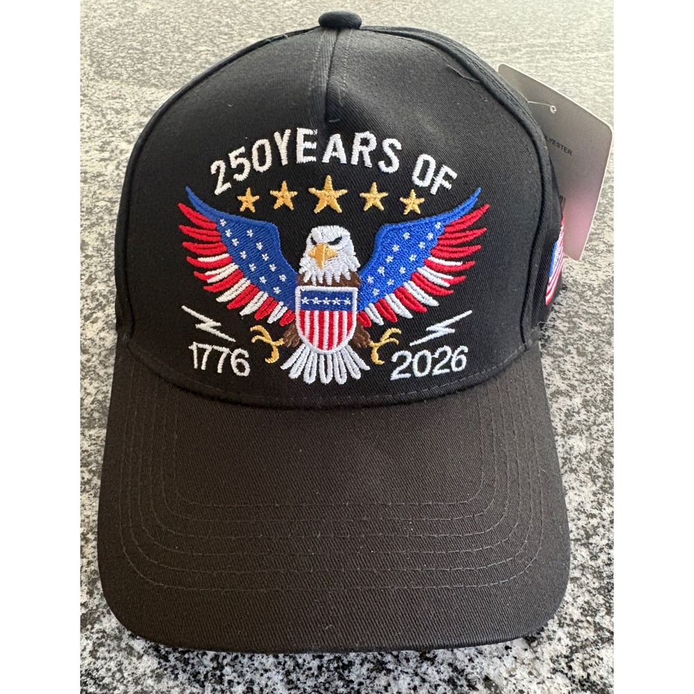 NWT USA 250 Years Executive Baseball Cap - OSFM - Black
